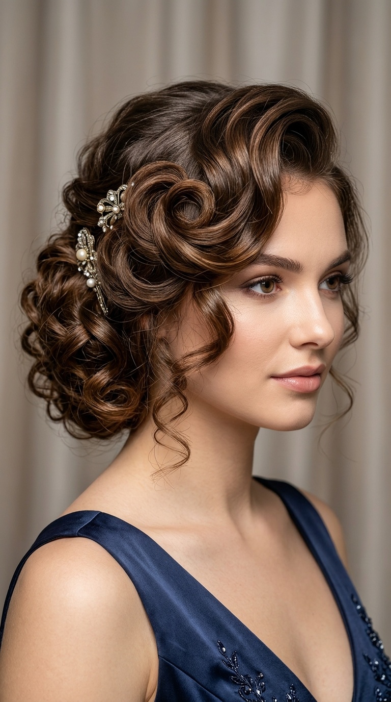 The Side-Pinned Glamour Roll
