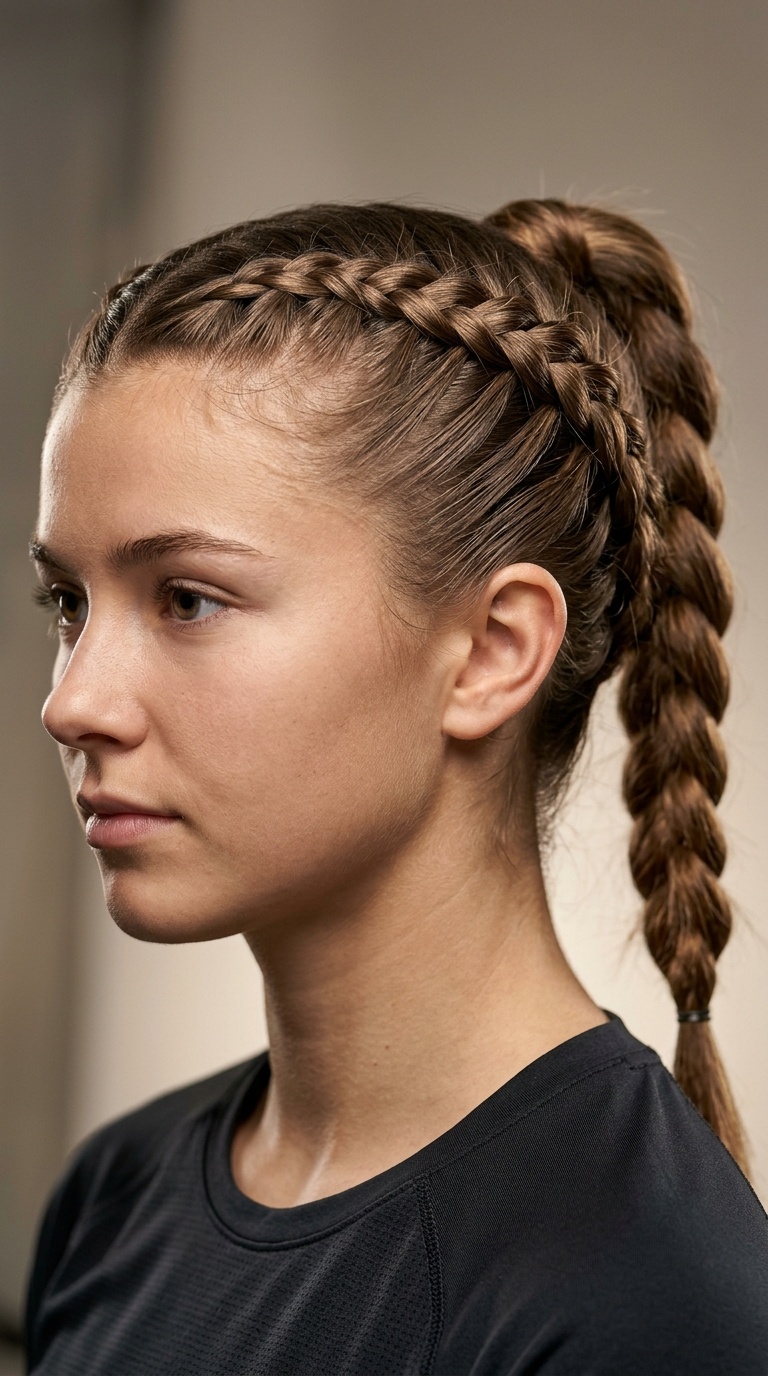 The Side-Slicked Dutch Braid Pony