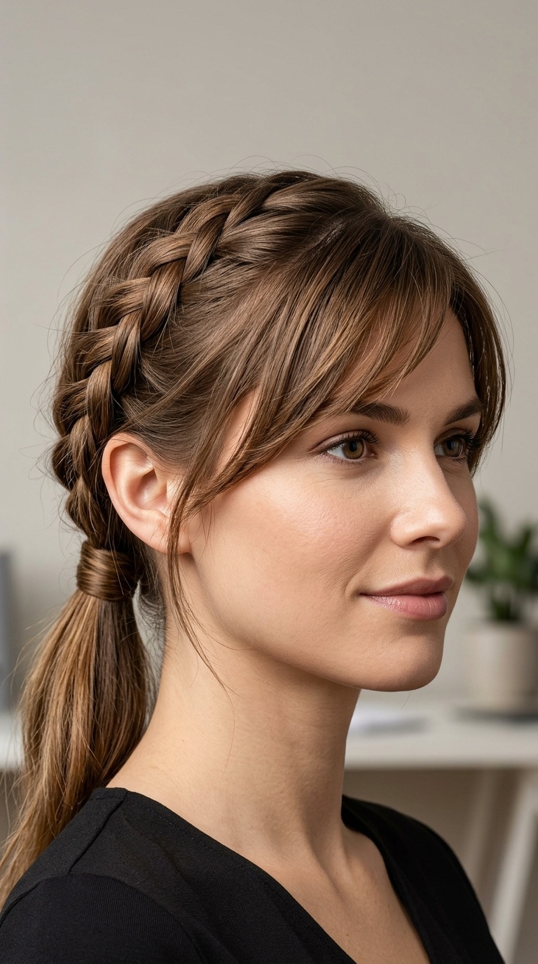 The Side-Swept Braided Pony