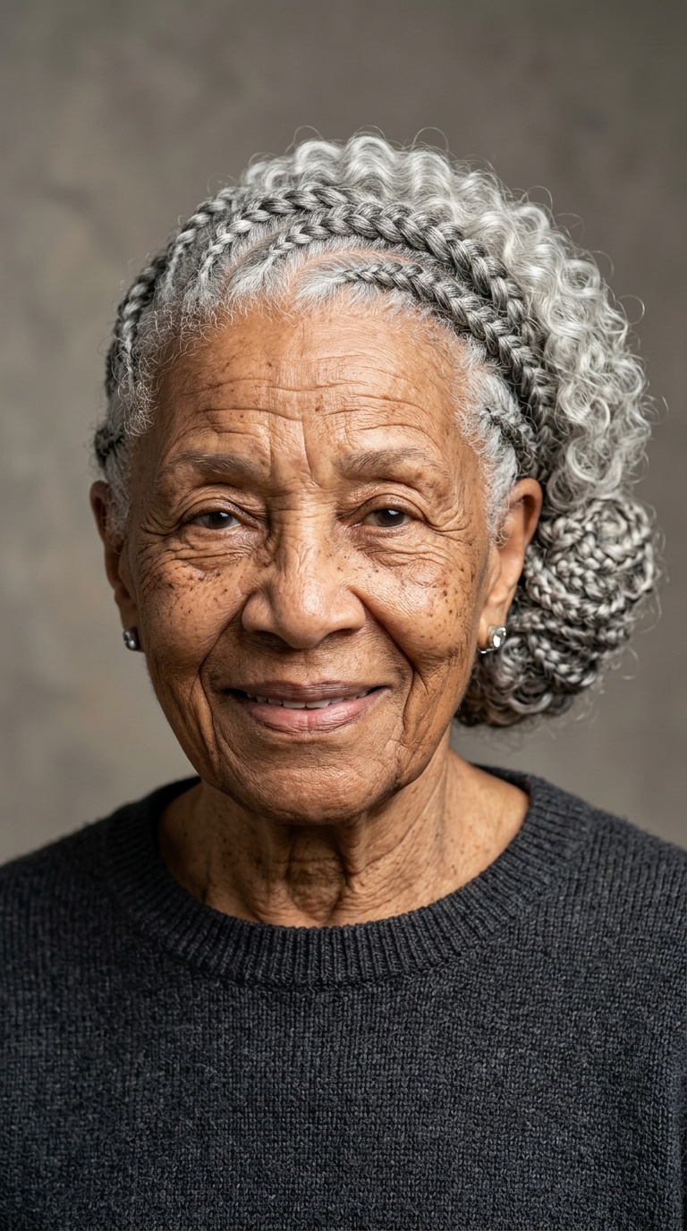 The Side-Swept Cornrows
