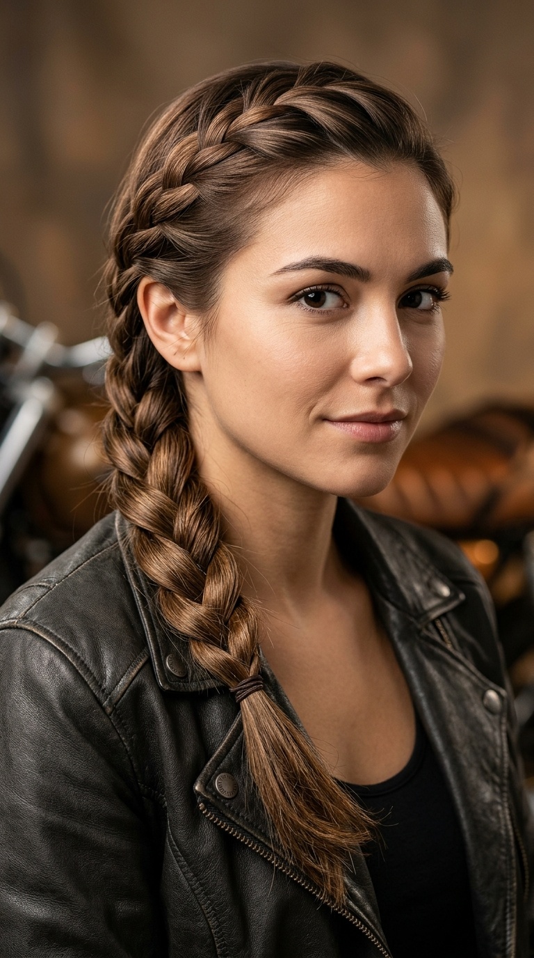 The Side-Swept French Braid