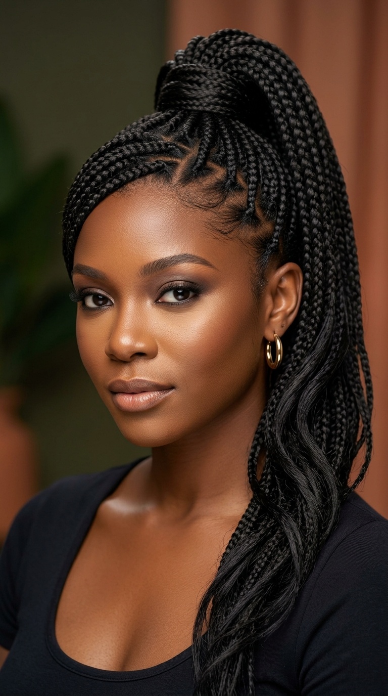 The Side-Swept High Ponytail