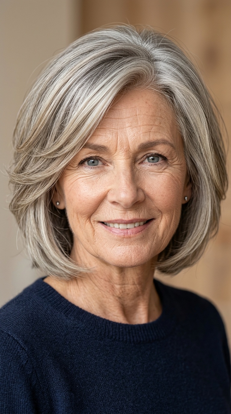 The Side-Swept Layered Bob
