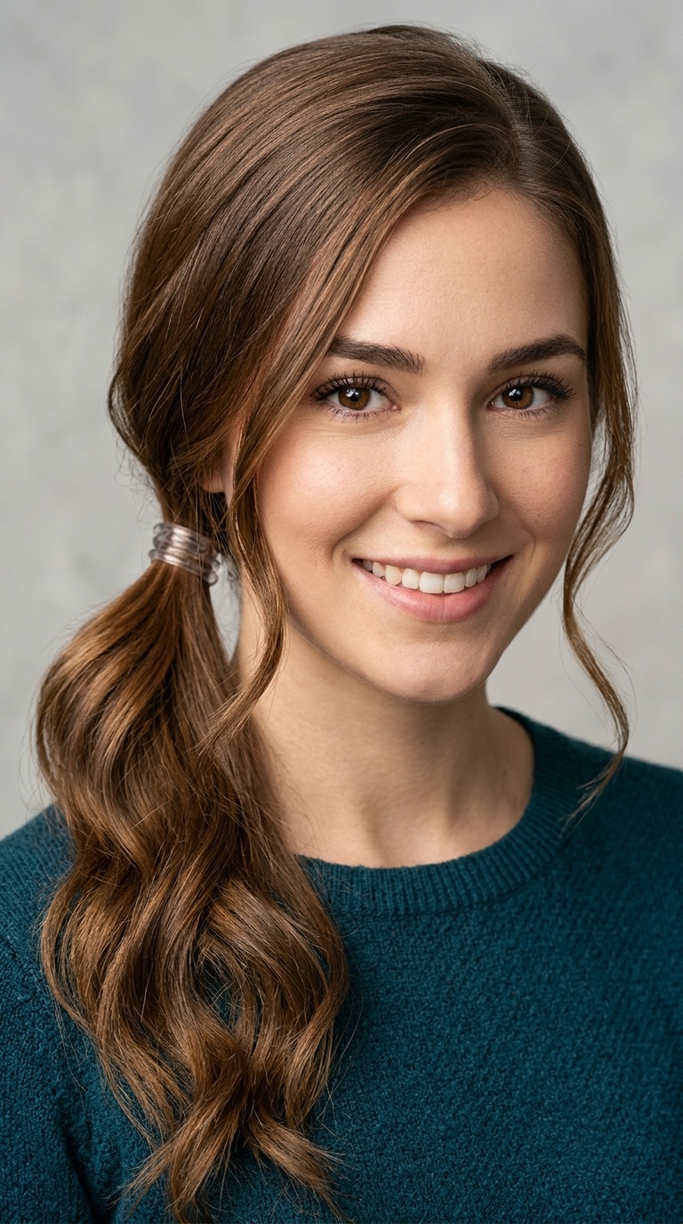 The Side-Swept Ponytail