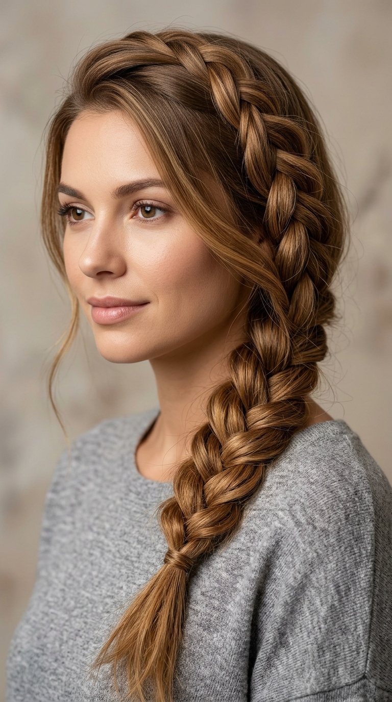 The Side-Swept Rope Braid