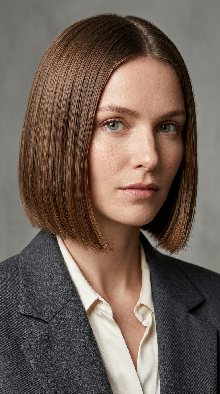The Sleek Blunt Bob