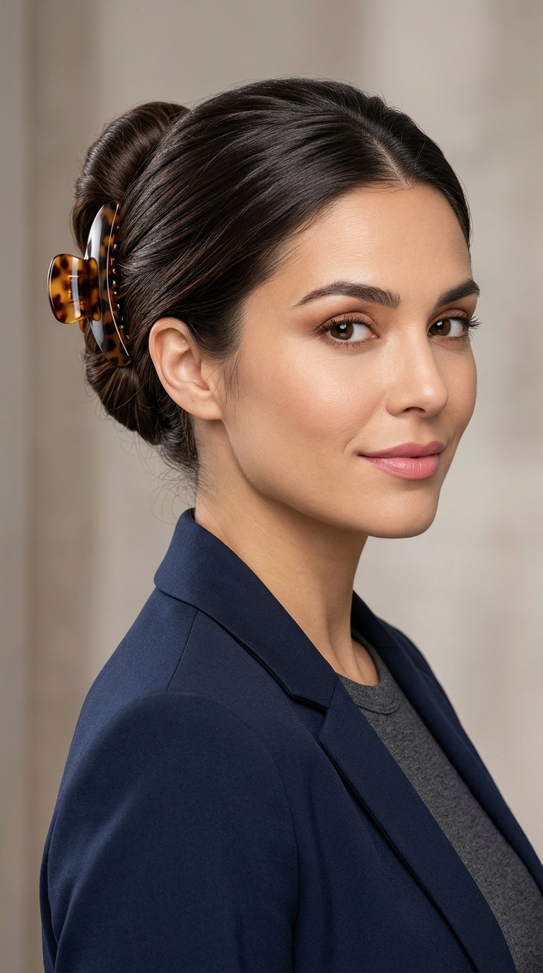 The Sleek Claw Clip Updo