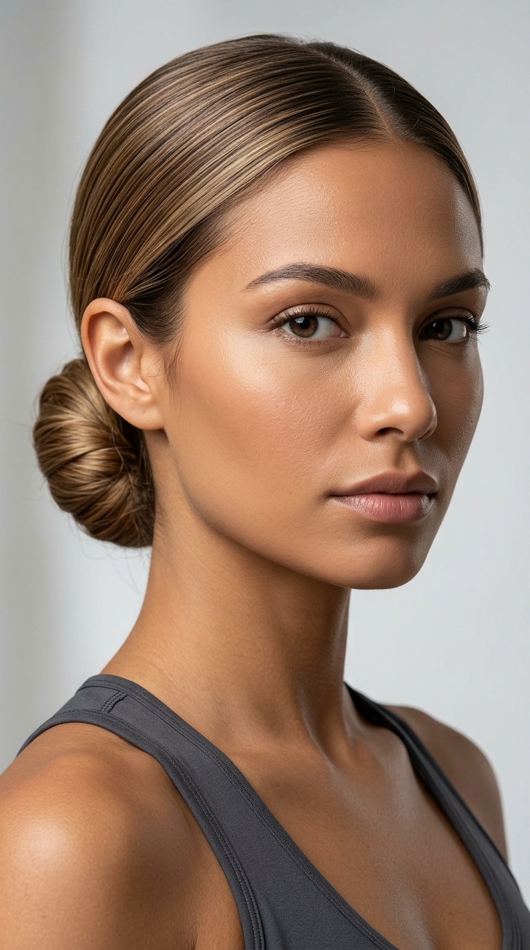 The Sleek Low Chignon (Flat Variation)