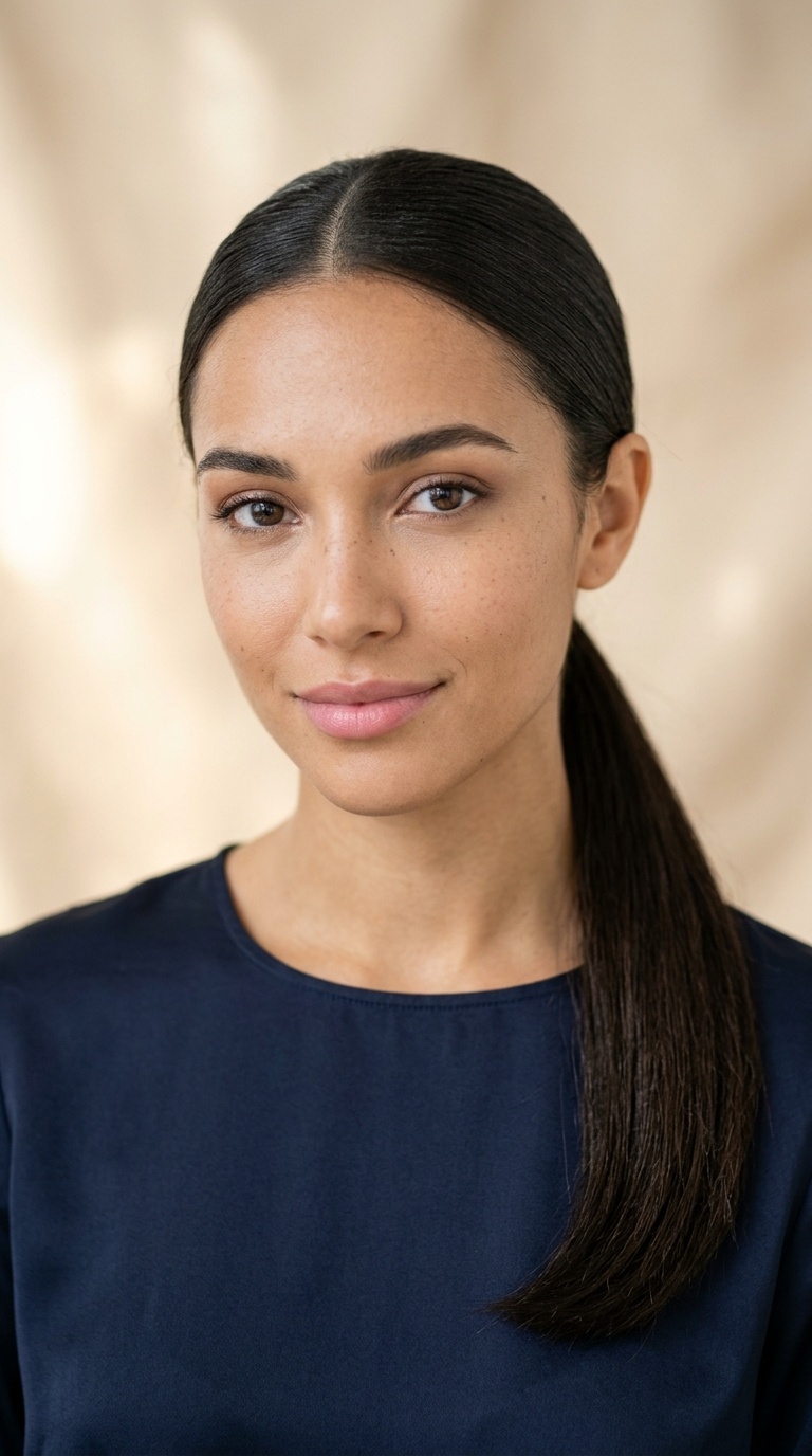 The Sleek Low Ponytail