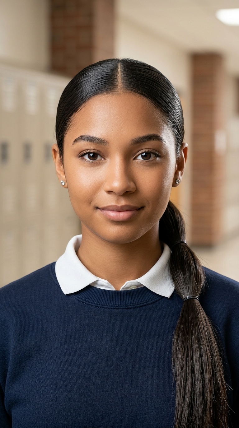 The Sleek Low Ponytail