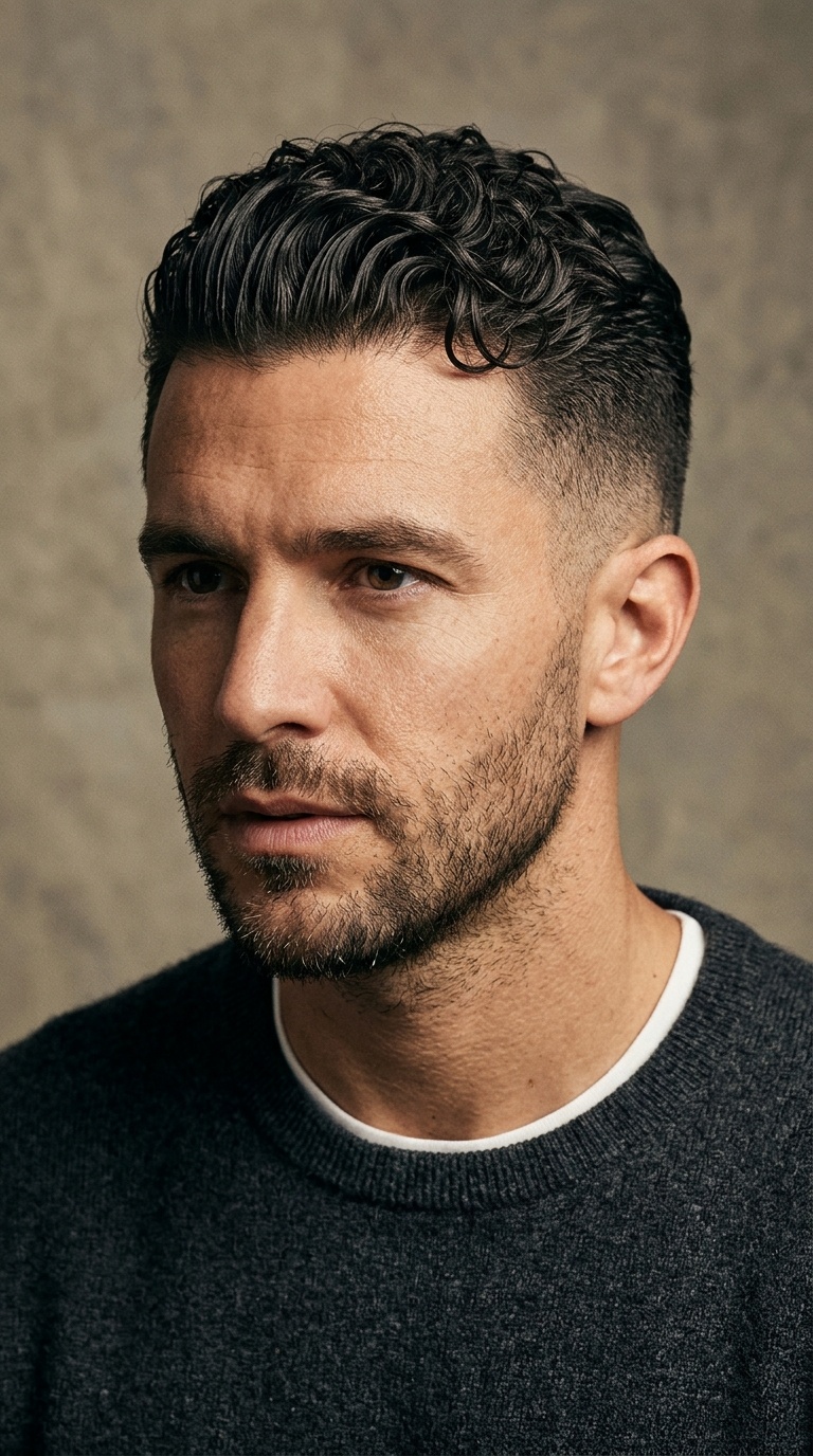 The Slicked-Back Curly Undercut
