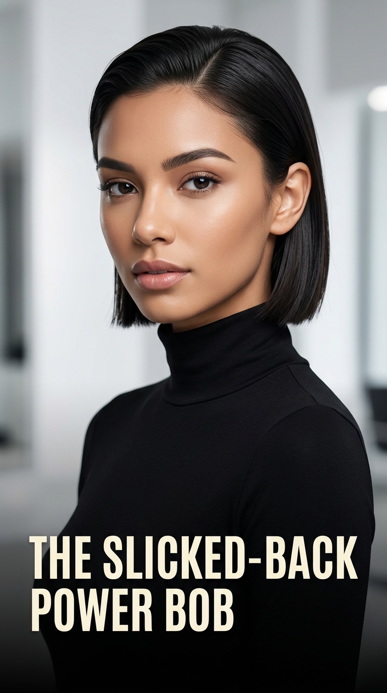 The Slicked-Back Power Bob