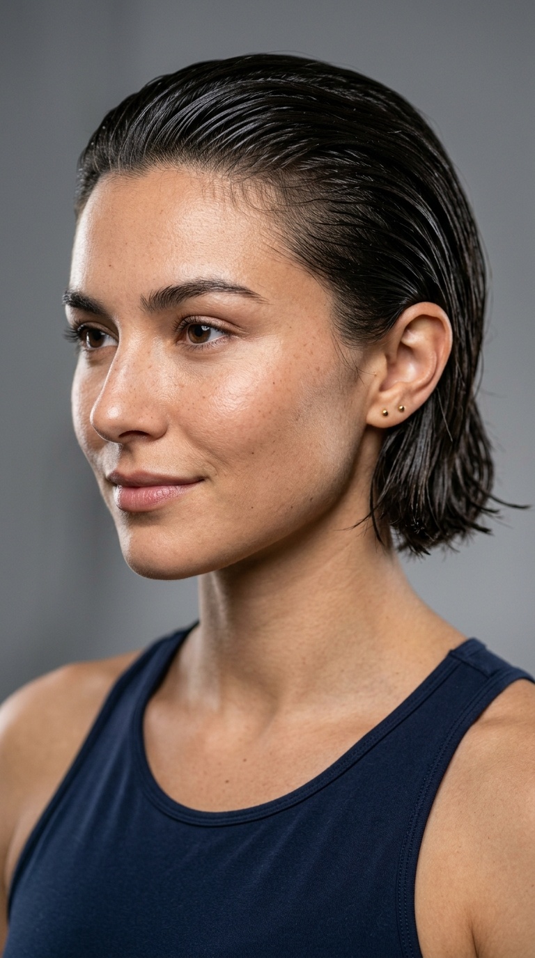 The Slicked-Back Wet Look