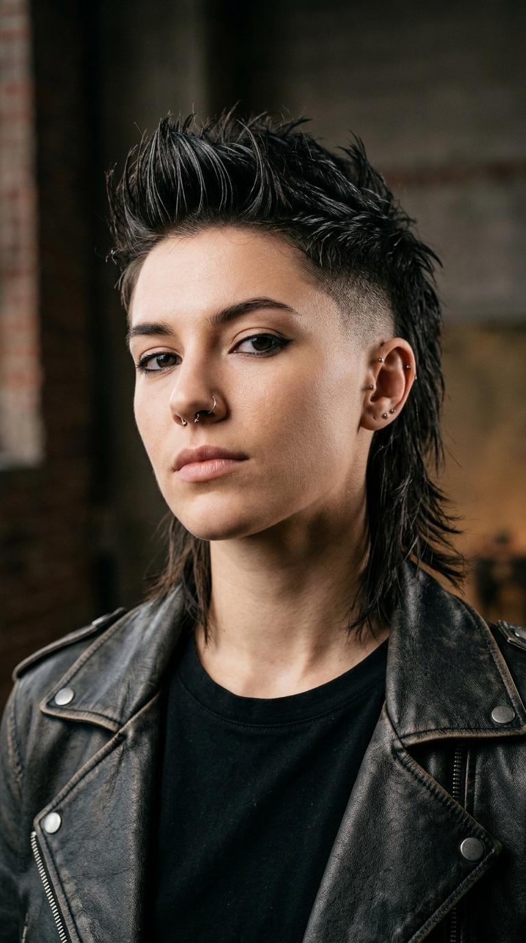 The Spiky Mullet with Fade