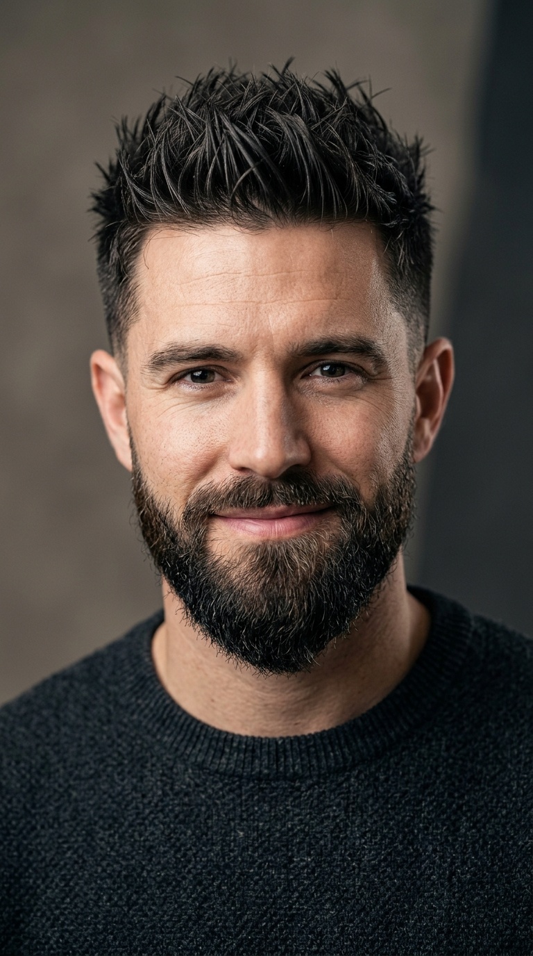 The Spiky Short Hair with a Ducktail Beard