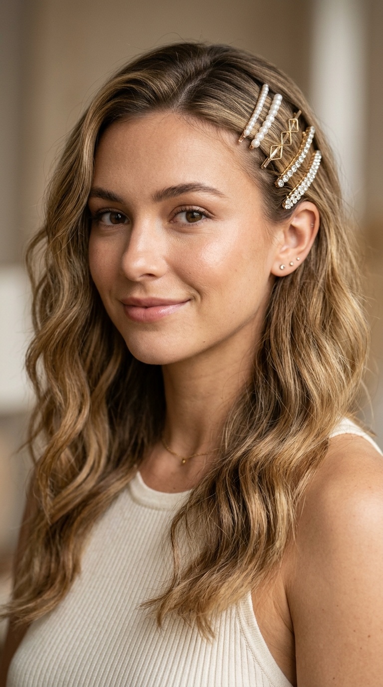 The Stacked Barrette Look