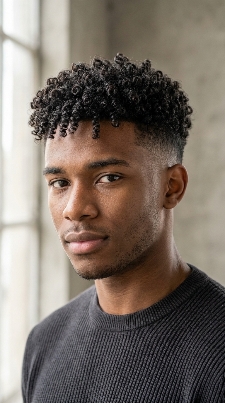 The Taper Fade with Defined Curls