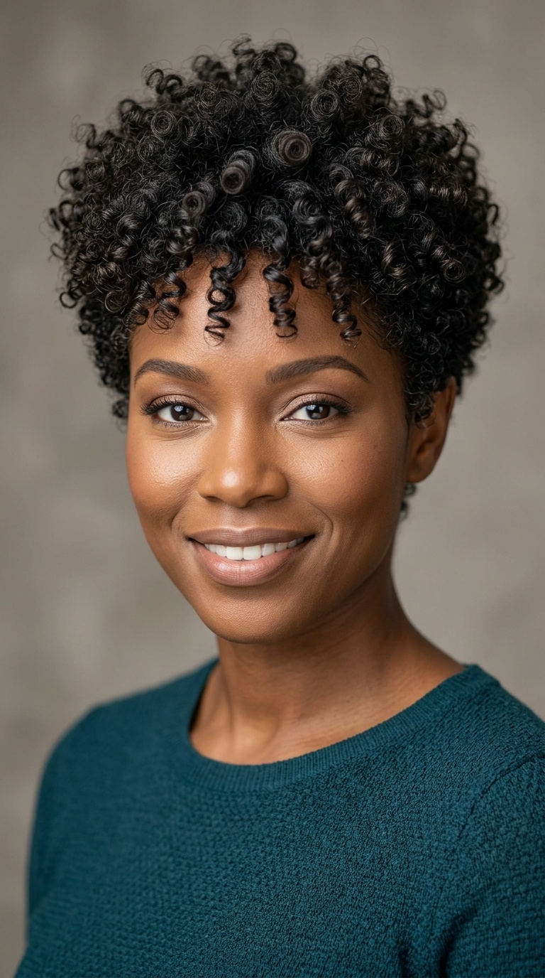 The Tapered Curly Pixie
