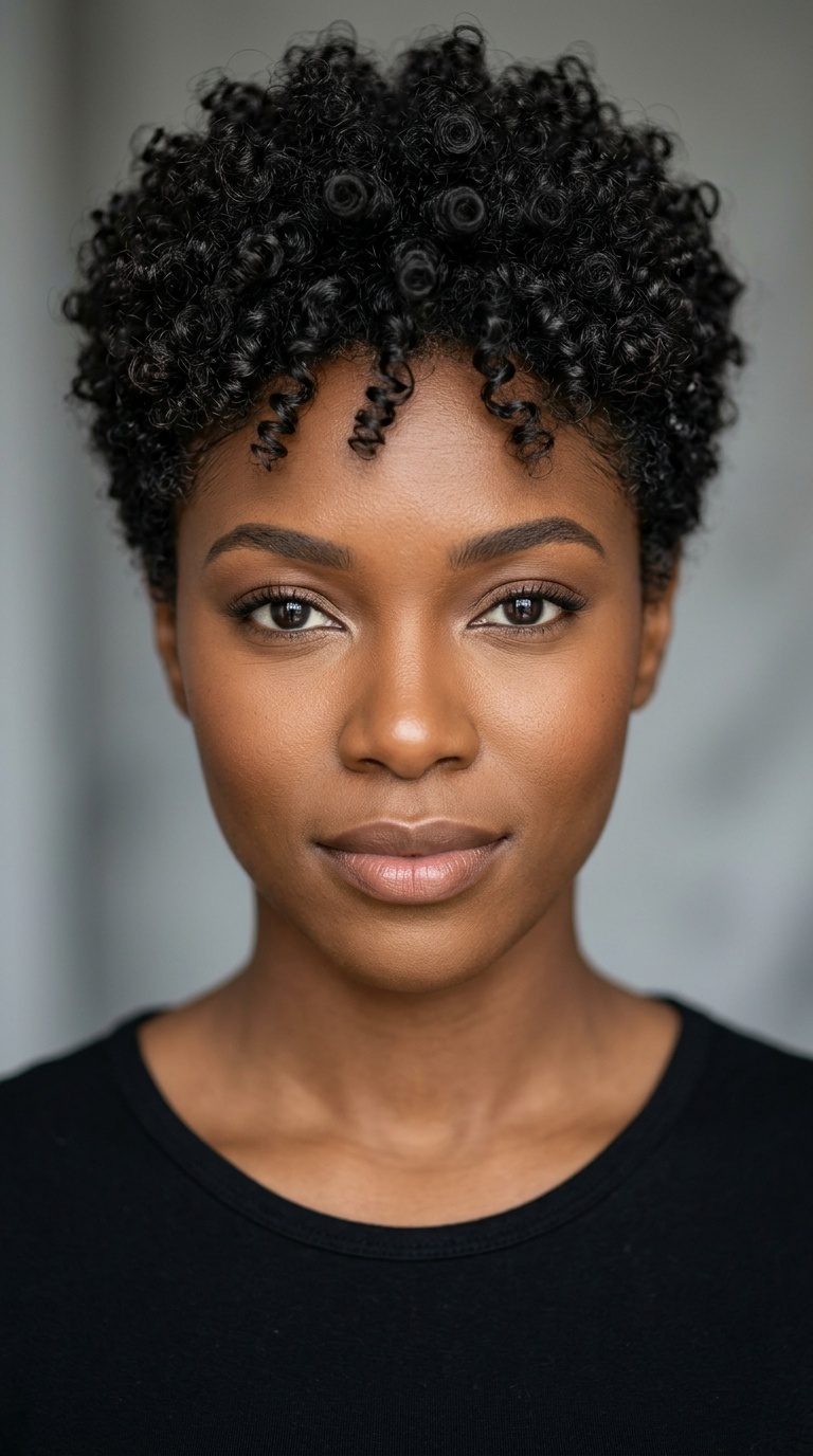 The Tapered Curly Pixie