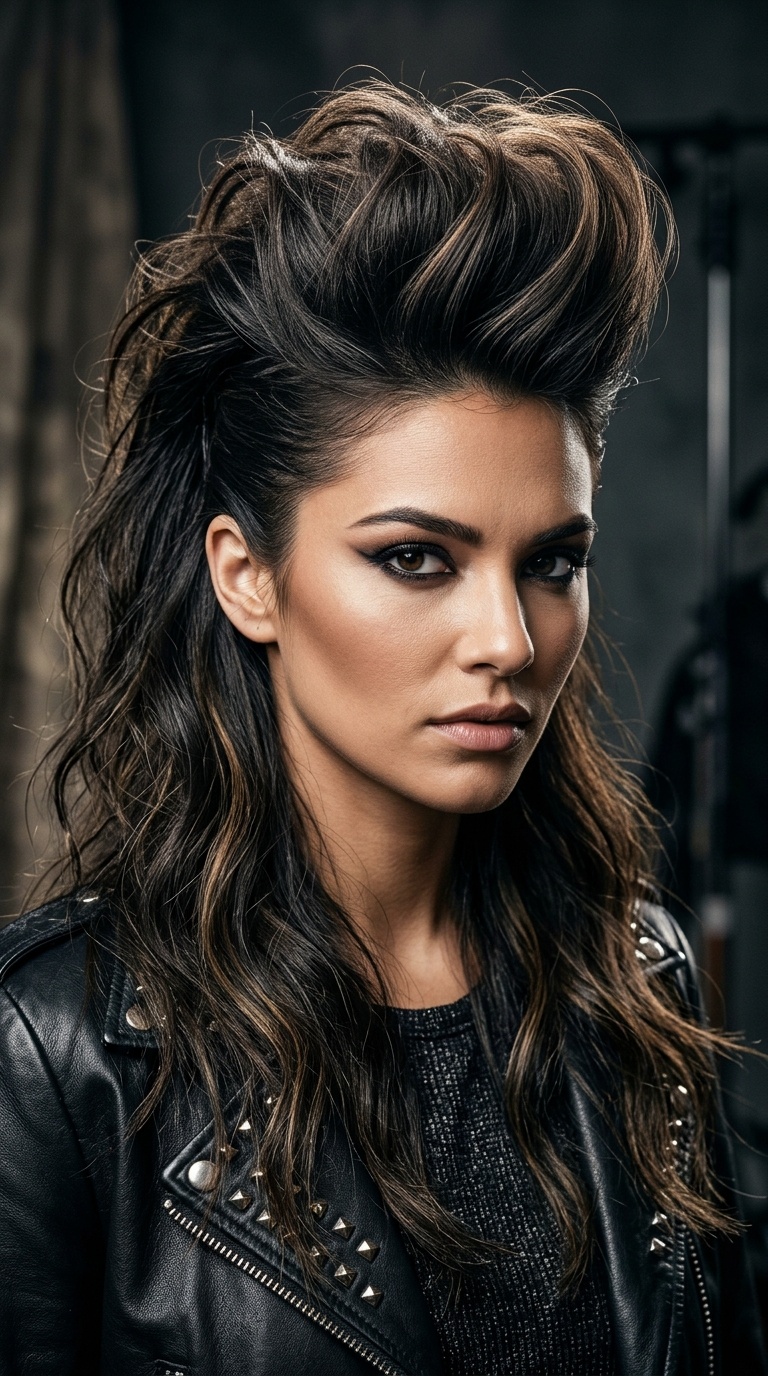 The Teased Glam-Rock Pompadour