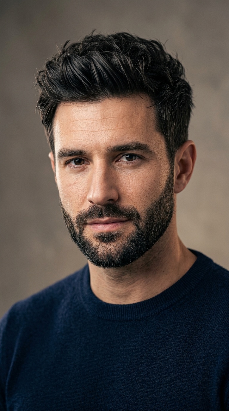 The Textured Crop with a Short Boxed Beard