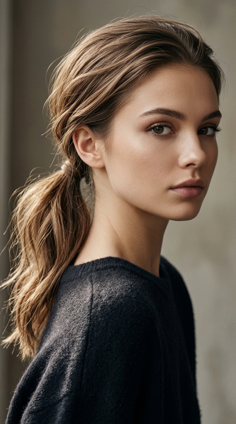 The Textured Low Ponytail