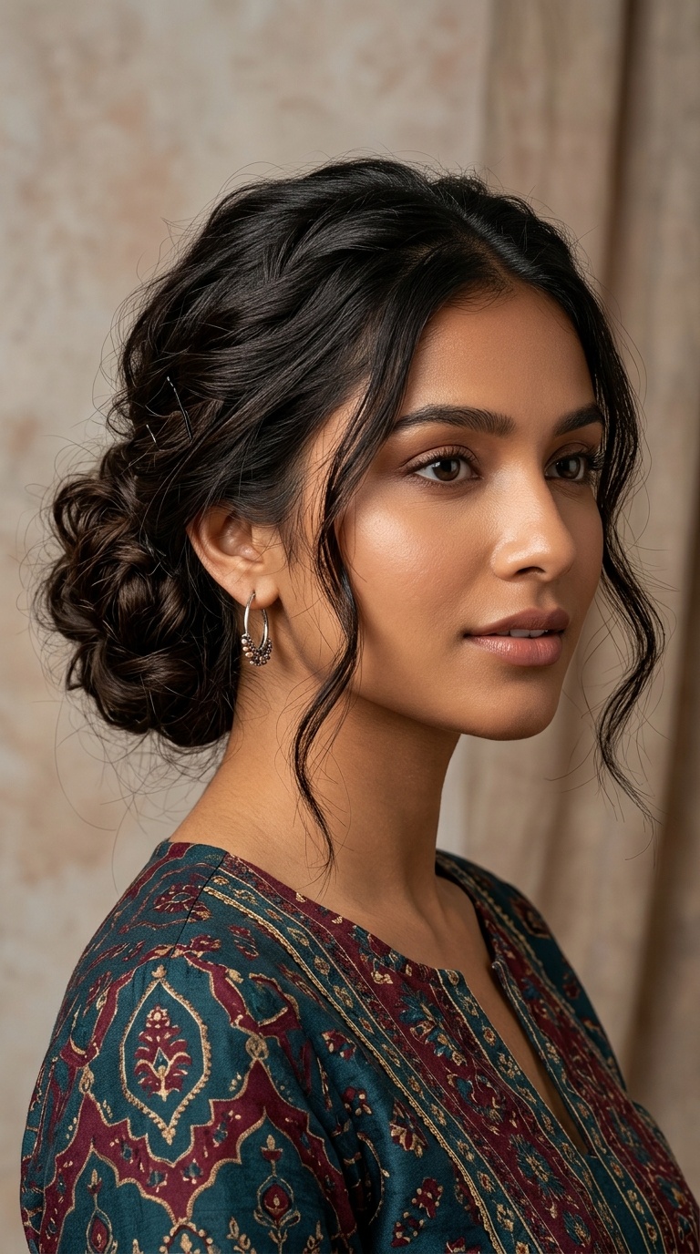 The Textured Messy Low Bun