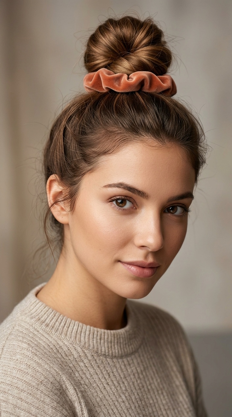 The Top Knot with a Scrunchie