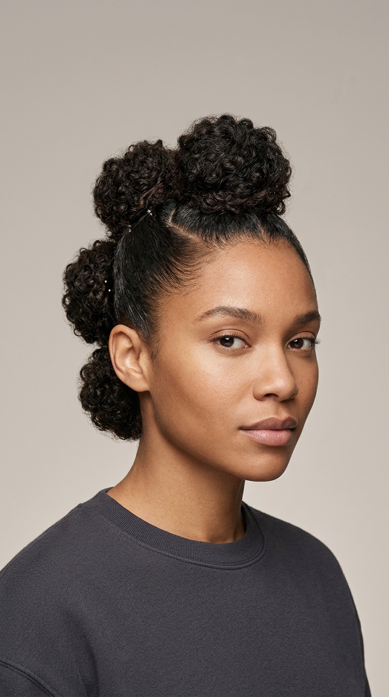 The Triple Bun Mohawk