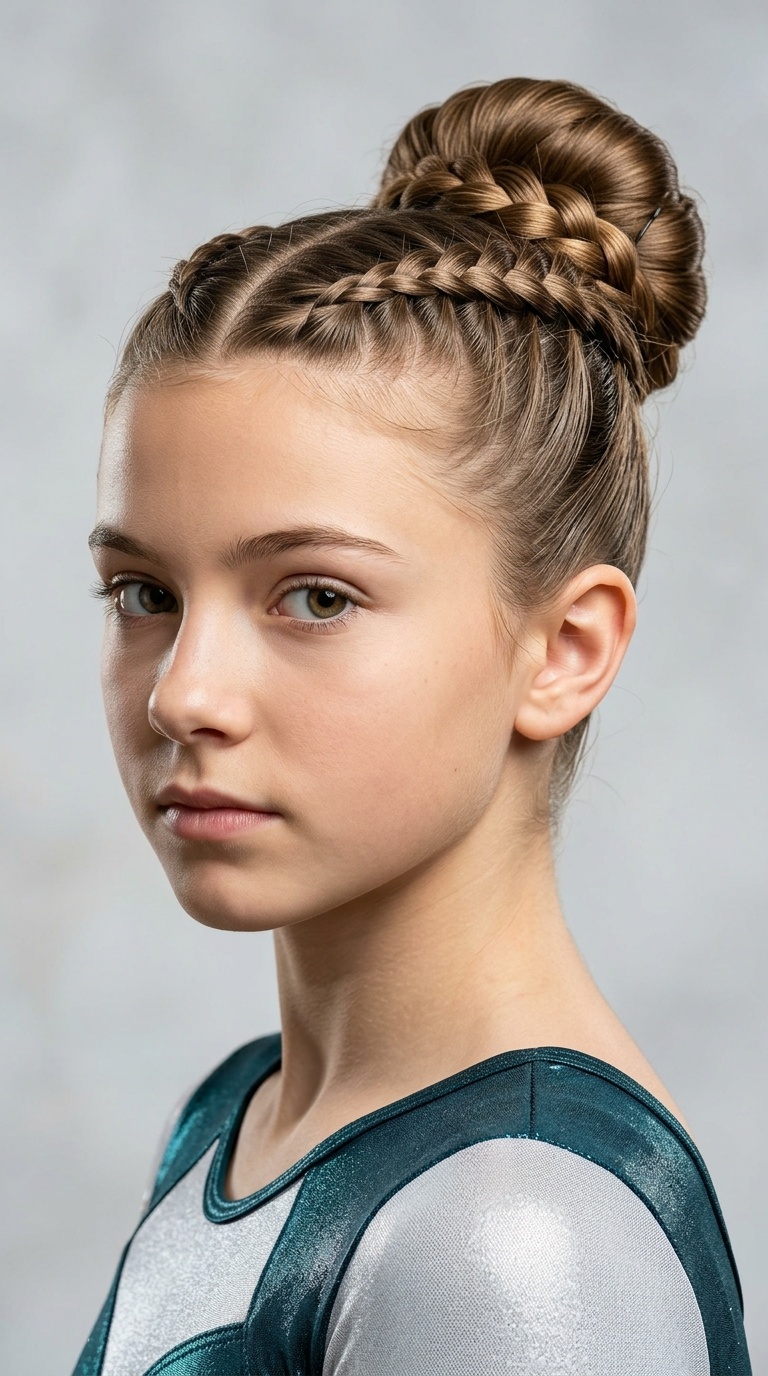 The Triple French Braid Bun
