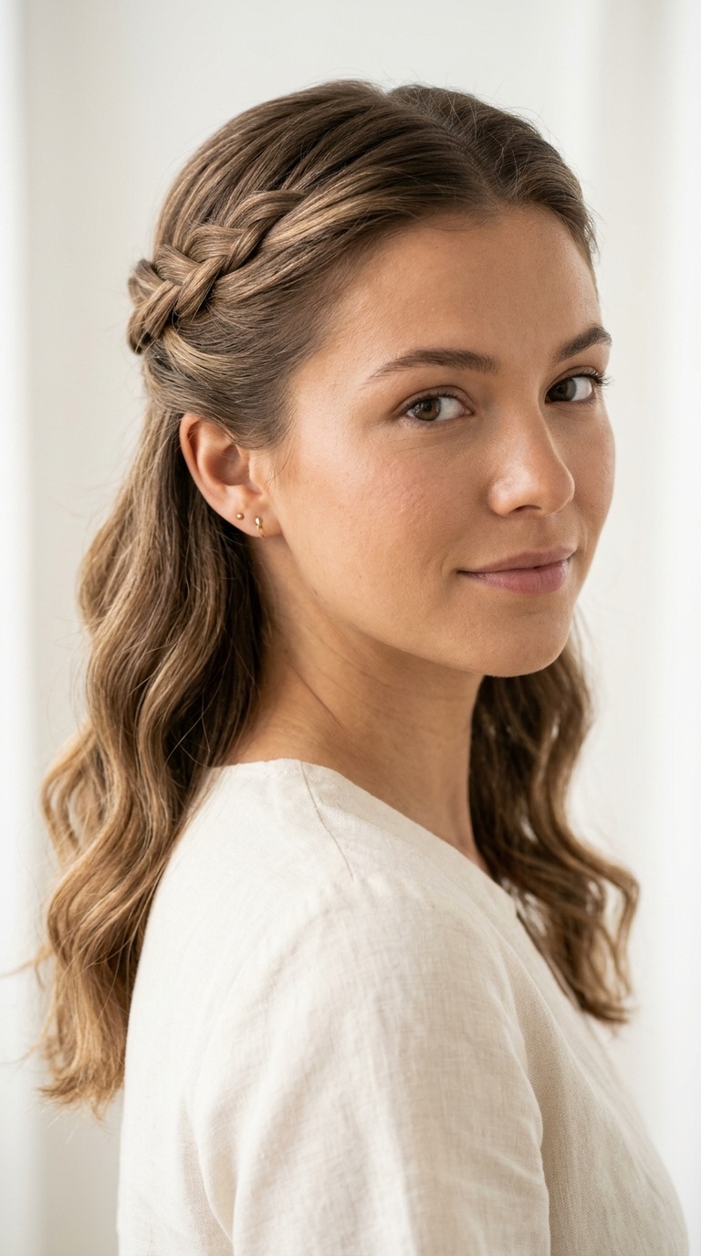 The Twisted Crown Half-Up