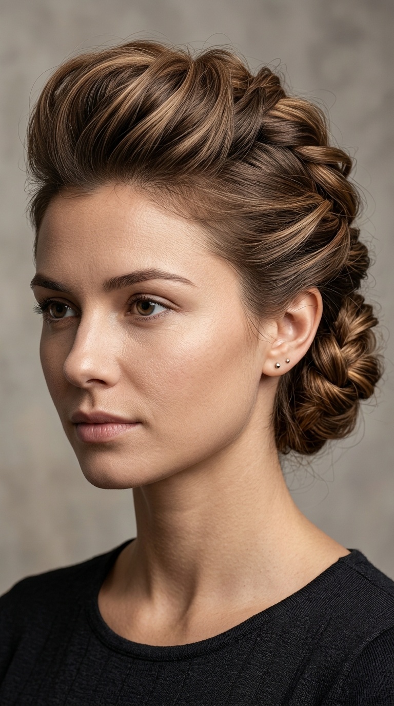 The Twisted Pompadour Updo