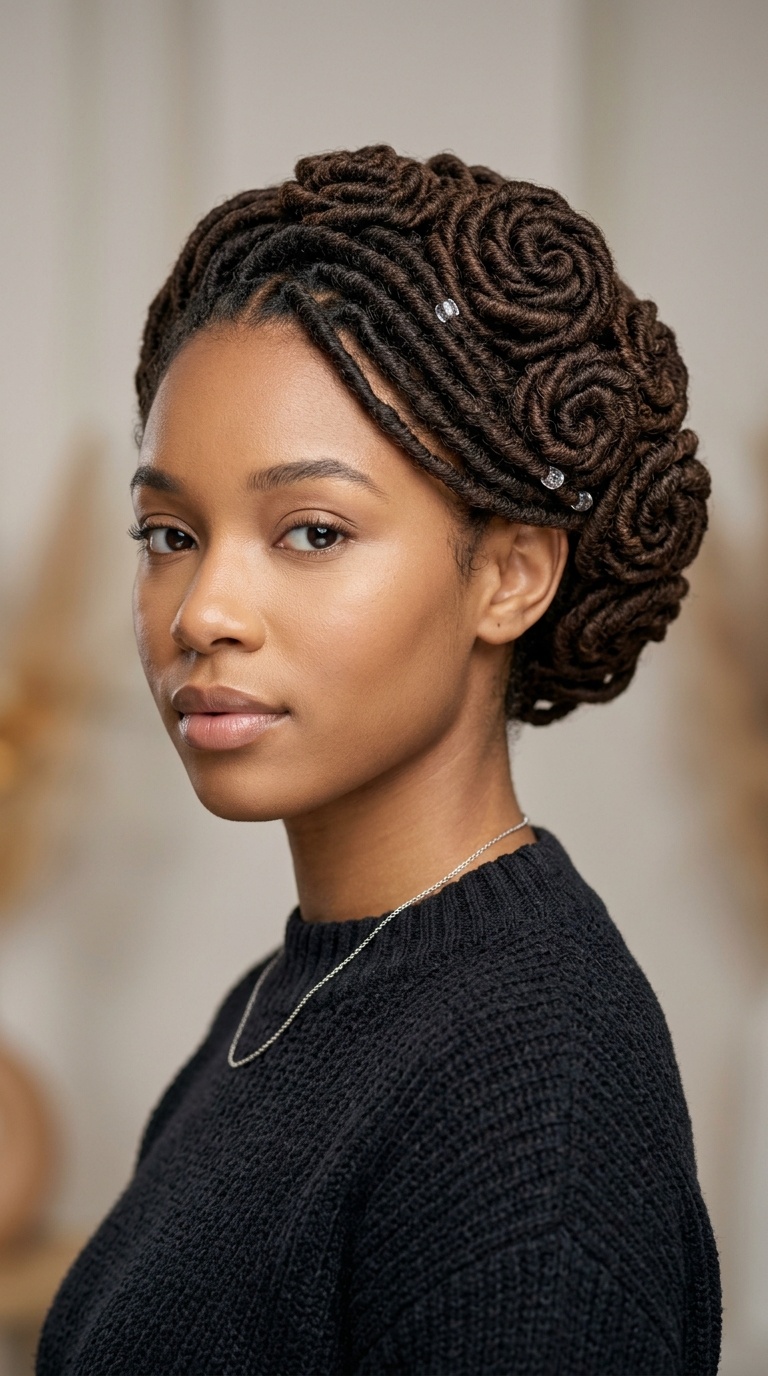 The Twisted Rosette Bun