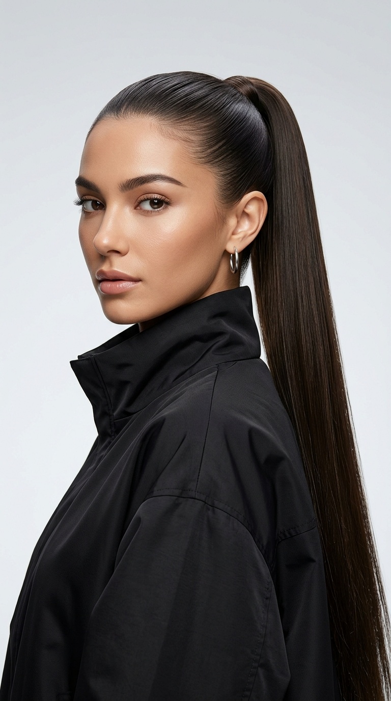 The Ultra-Long Sleek Ponytail