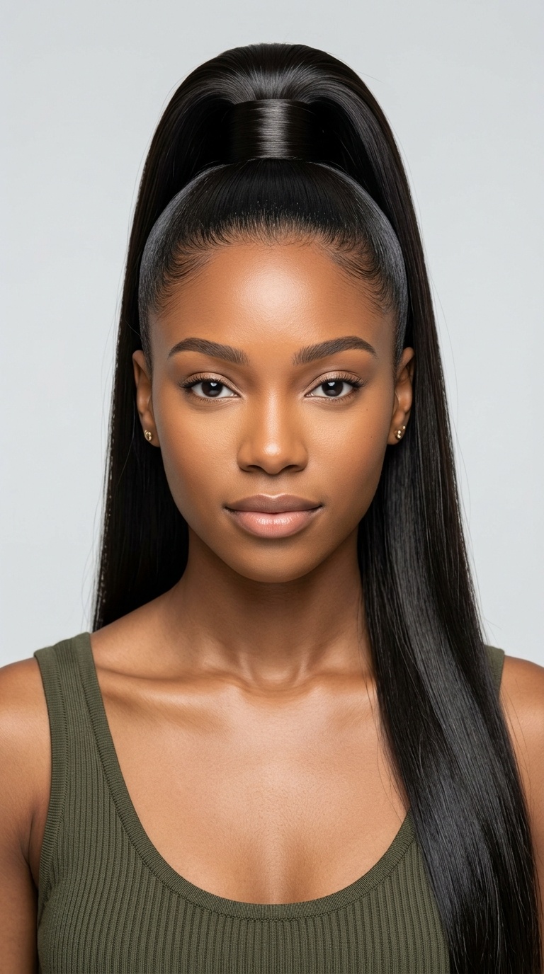 The Ultra-Sleek High Ponytail