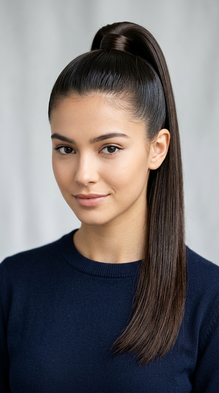 The Ultra-Sleek High Ponytail