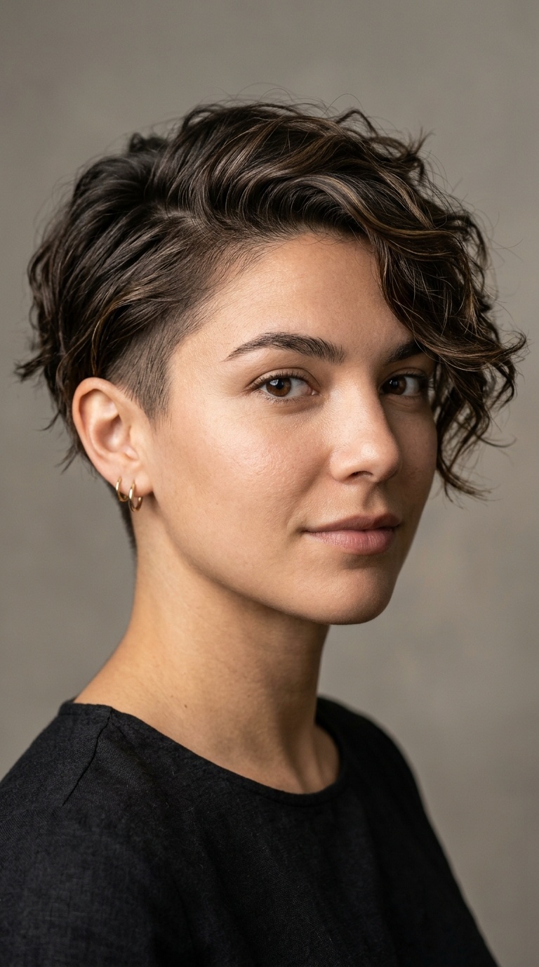 The Undercut Wavy Pixie