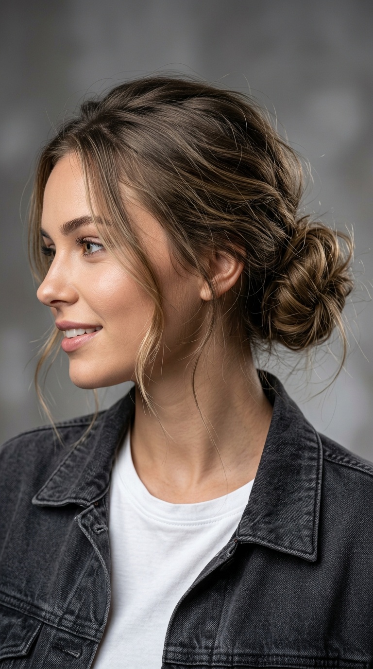 The Undone Messy Low Bun
