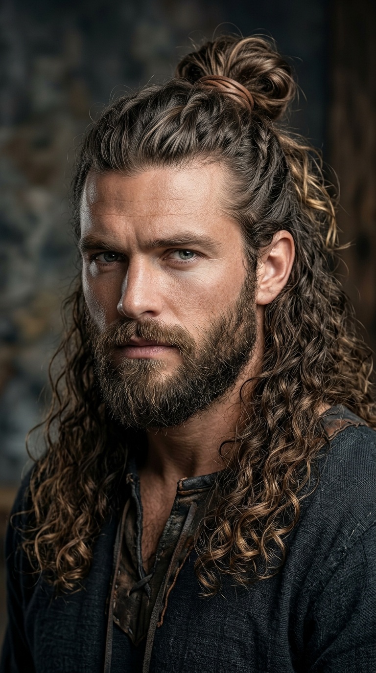The Viking-Inspired Half-Up Bun