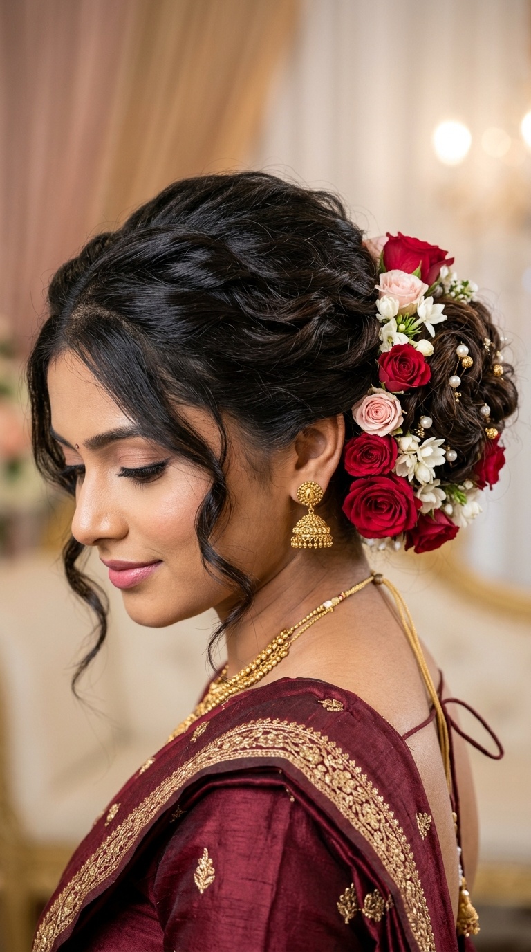 The Voluminous Rose-Tucked Bun