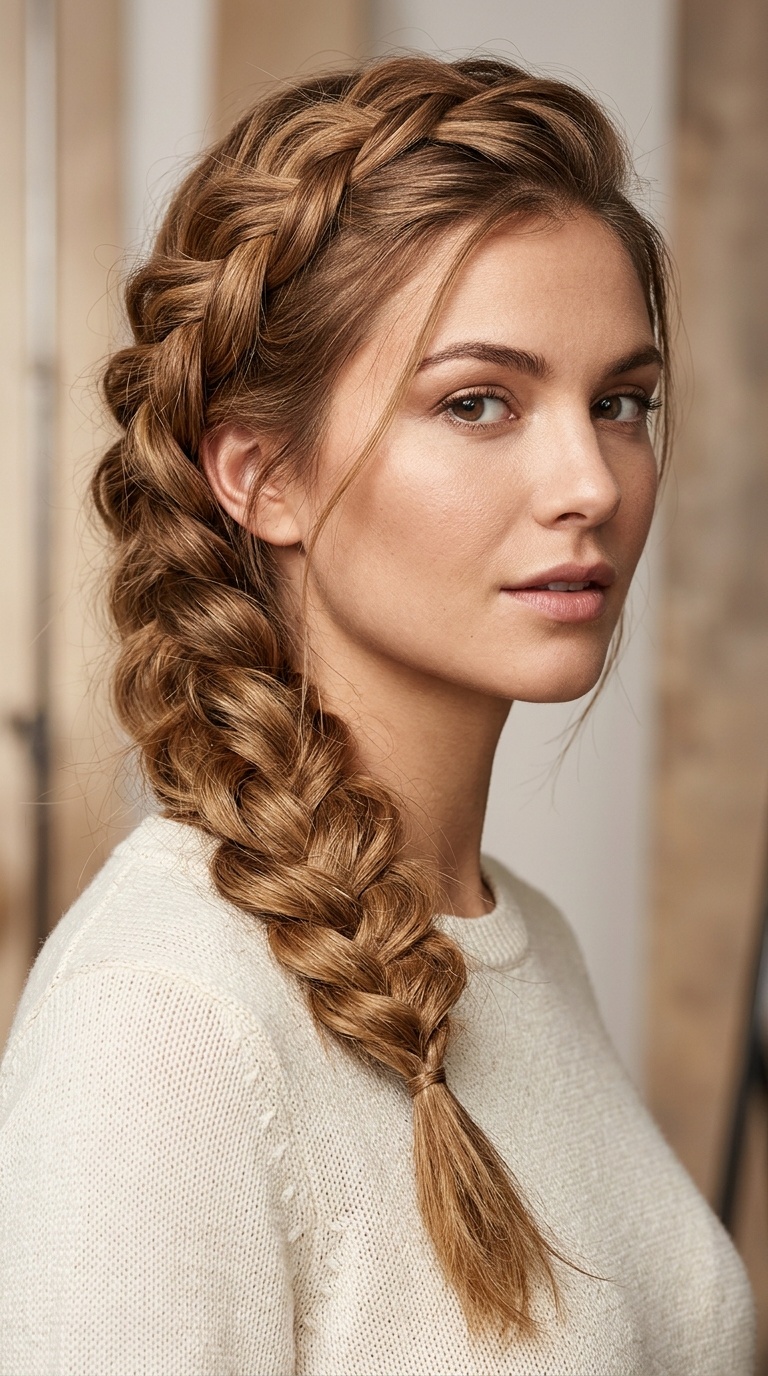 The Voluminous Side Braid