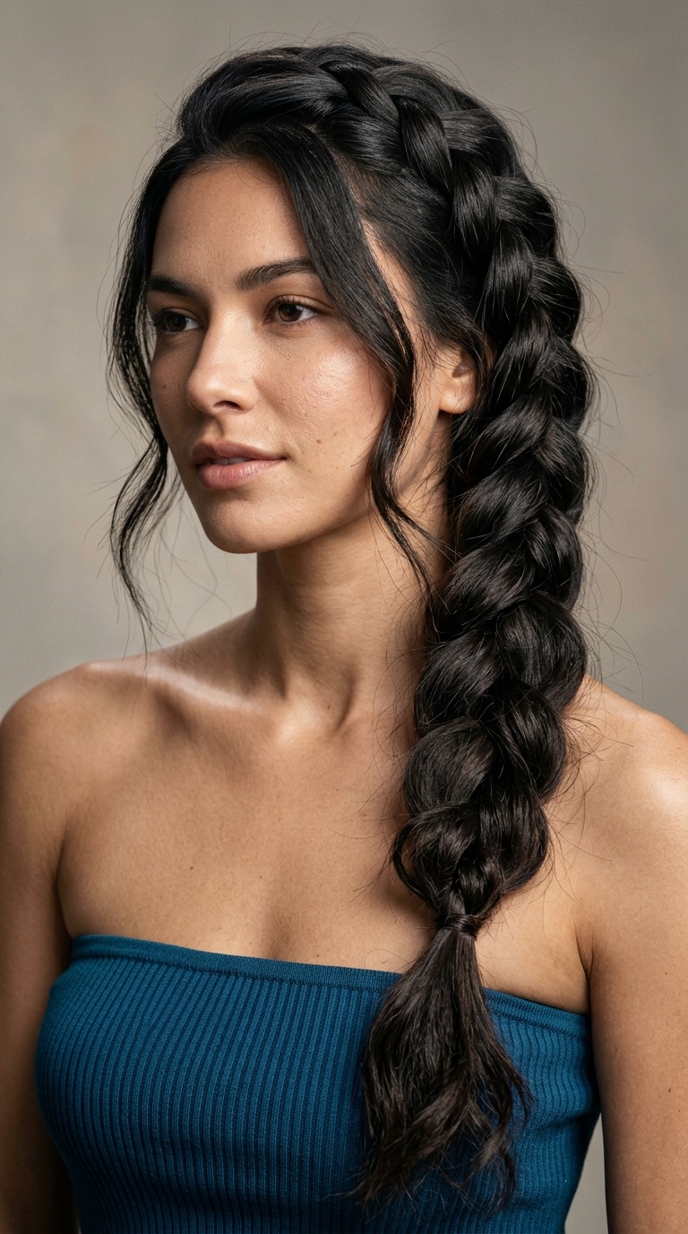 The Voluminous Side Braid