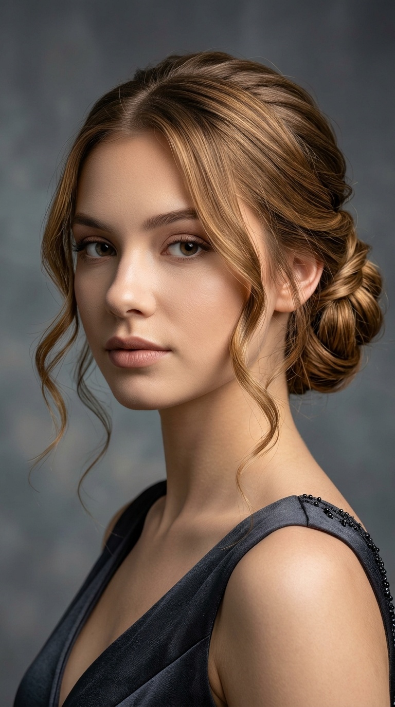 The Wrapped Low Bun with Tendrils