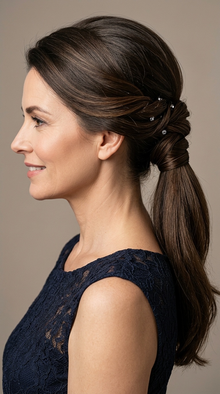 The Wrapped Ponytail Updo