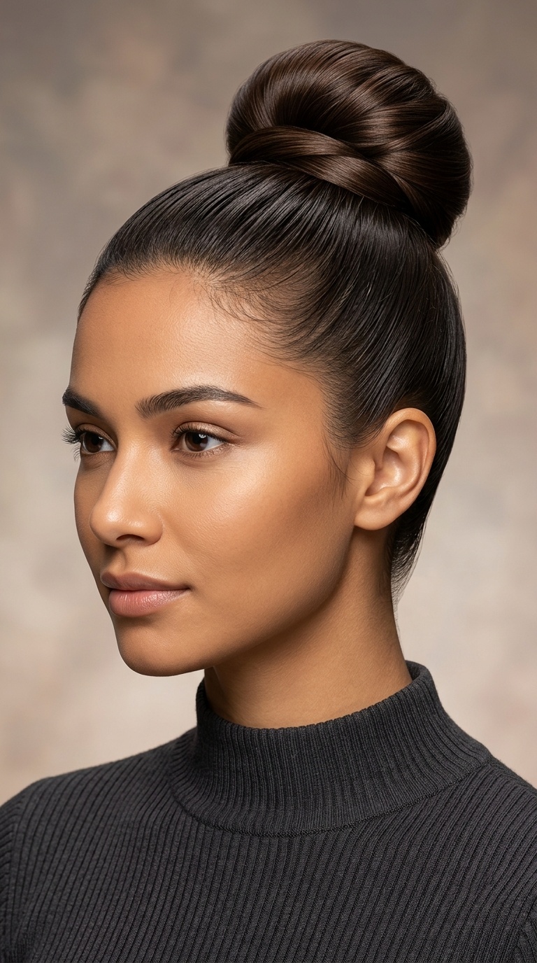 The Wrapped Sleek Bun