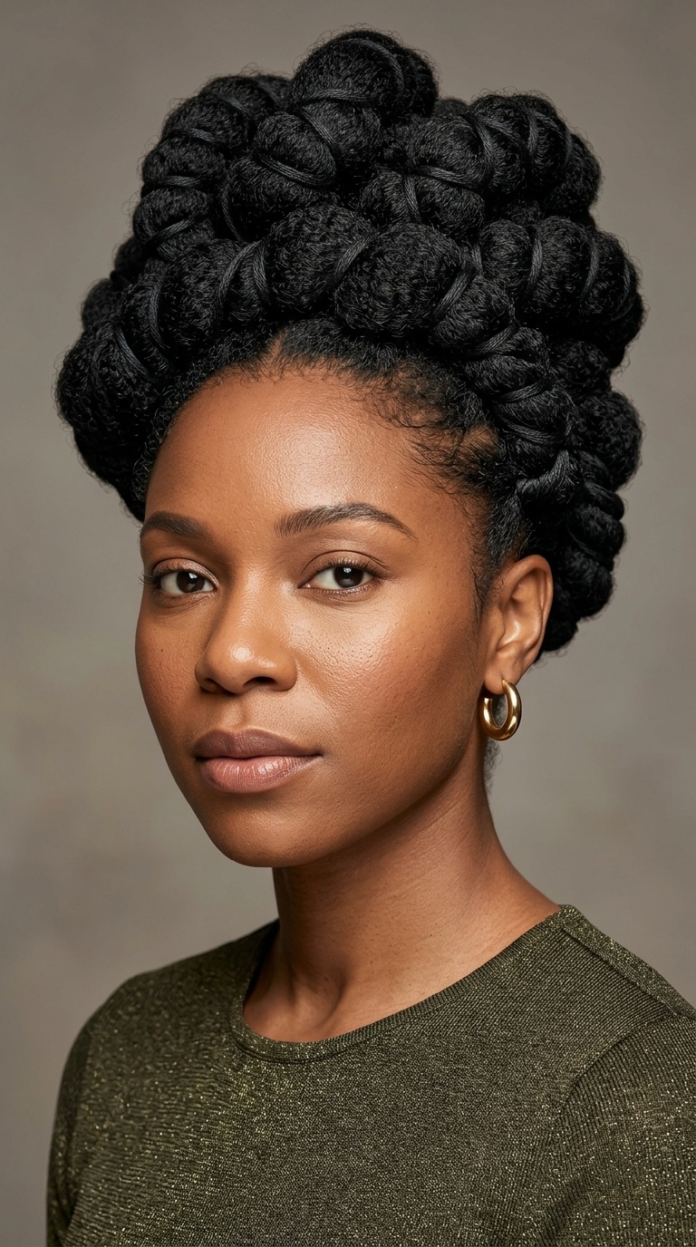 Thick Threaded Updo