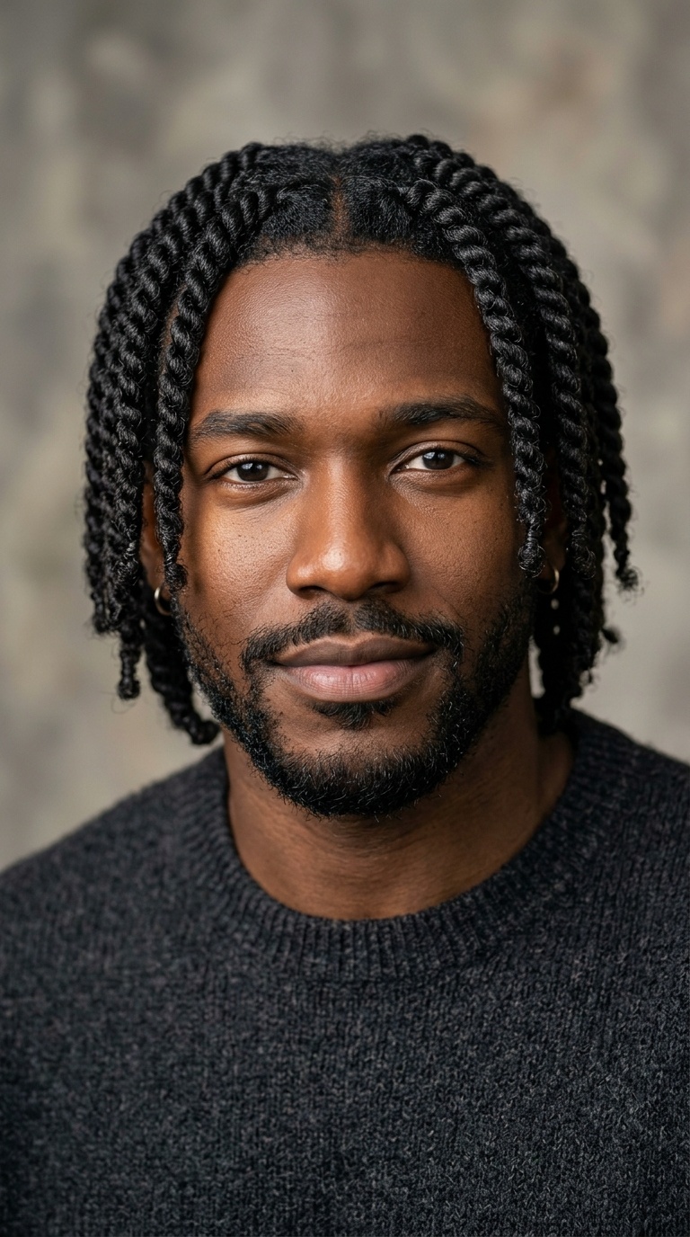 Thick Two-Strand Twists for Men