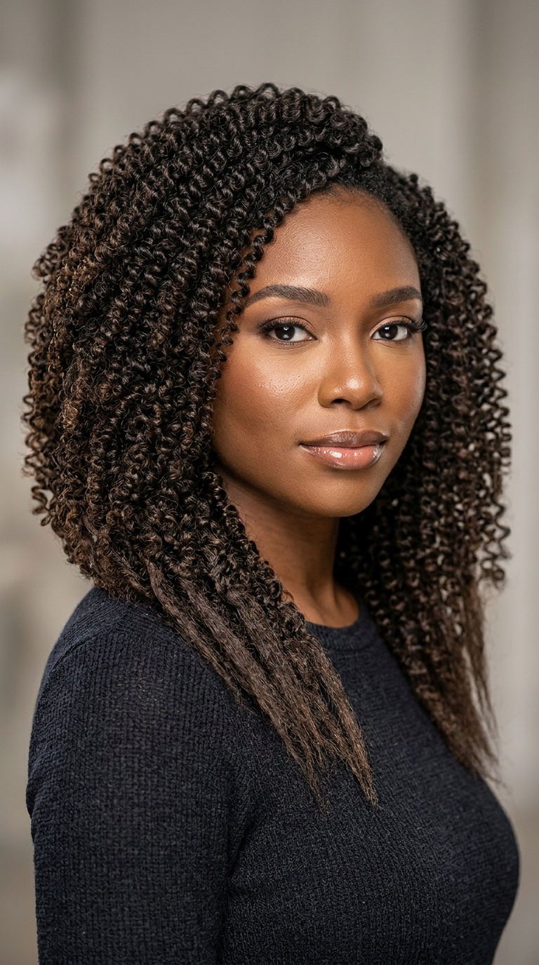 Tight Coil Ringlets with Pre-Stretched Ends