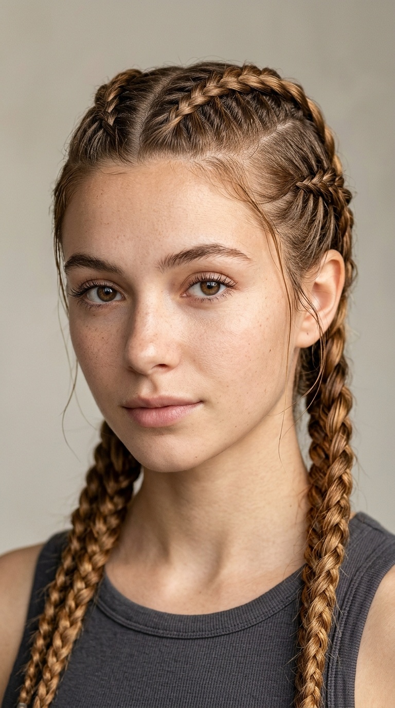 Tight Dutch Braids
