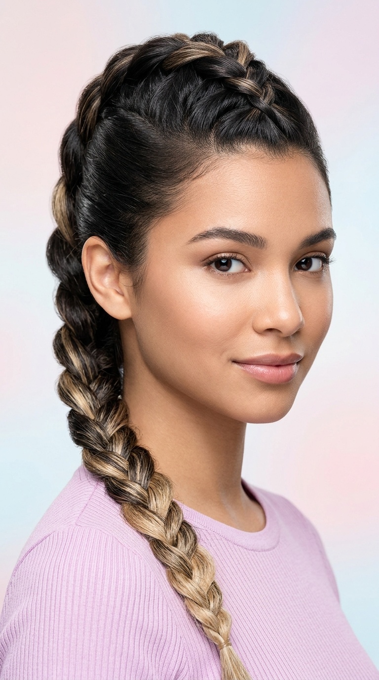 Tipped Mohawk Braid